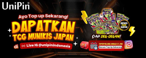 Top Up Terus-Terusan, Menang Kemudian! Raih Kesempatan Menangkan TCG Munikis Japan